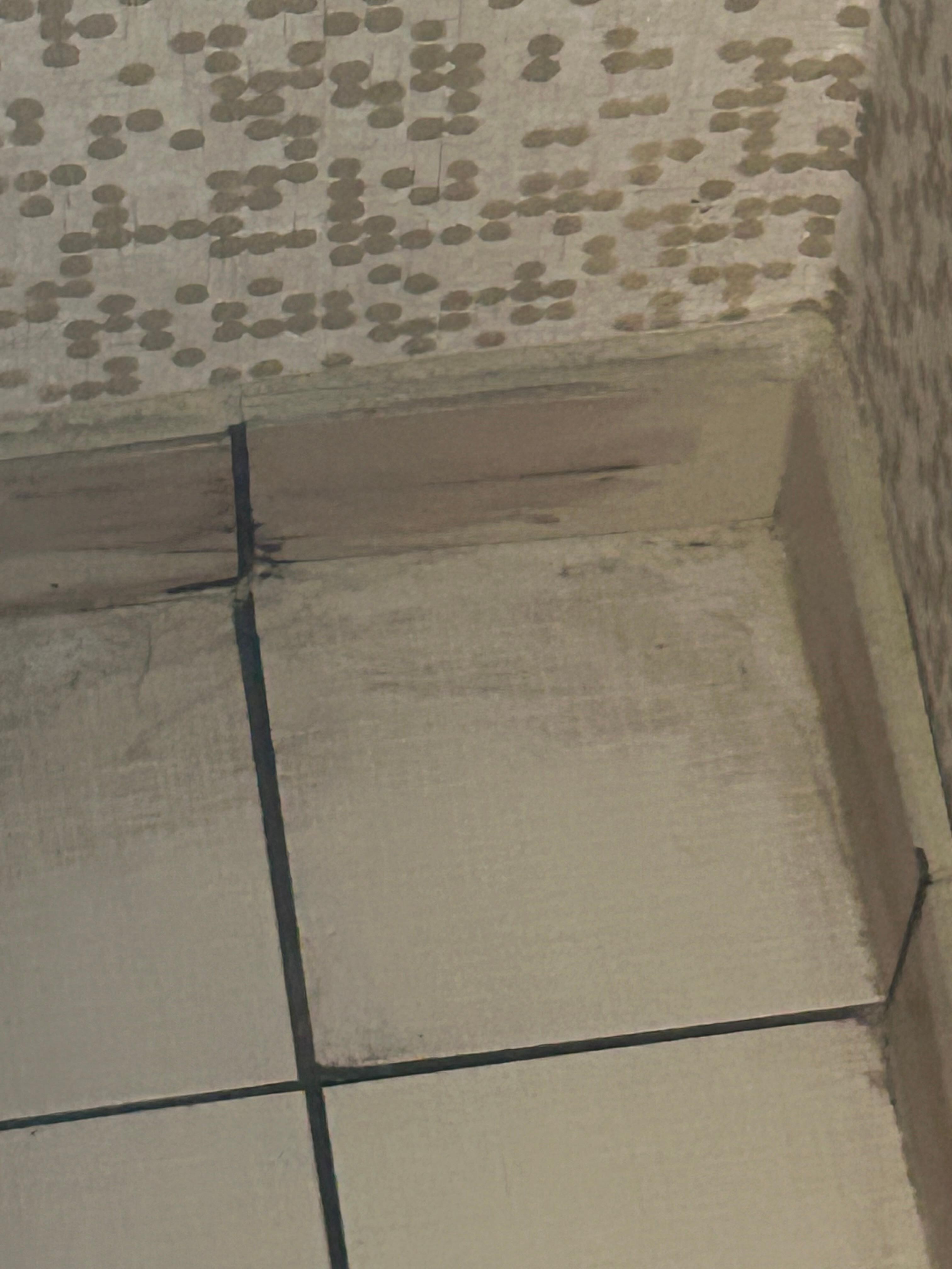 Corner that has not been cleaned 