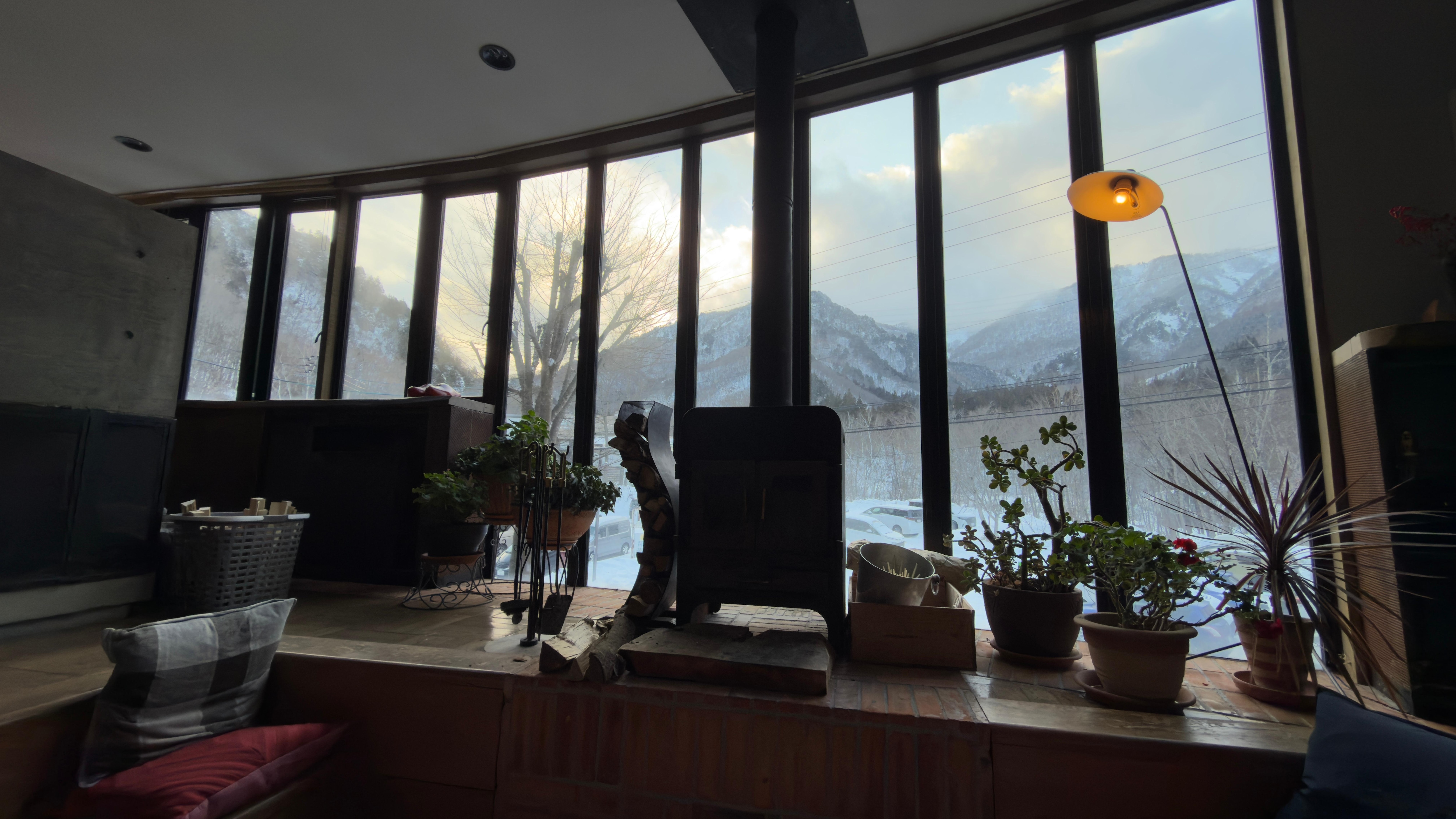 Lounging in the lobby