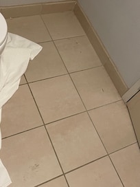 Stains on the tiles. Is it that hard to clean? If so, replace the tiles
