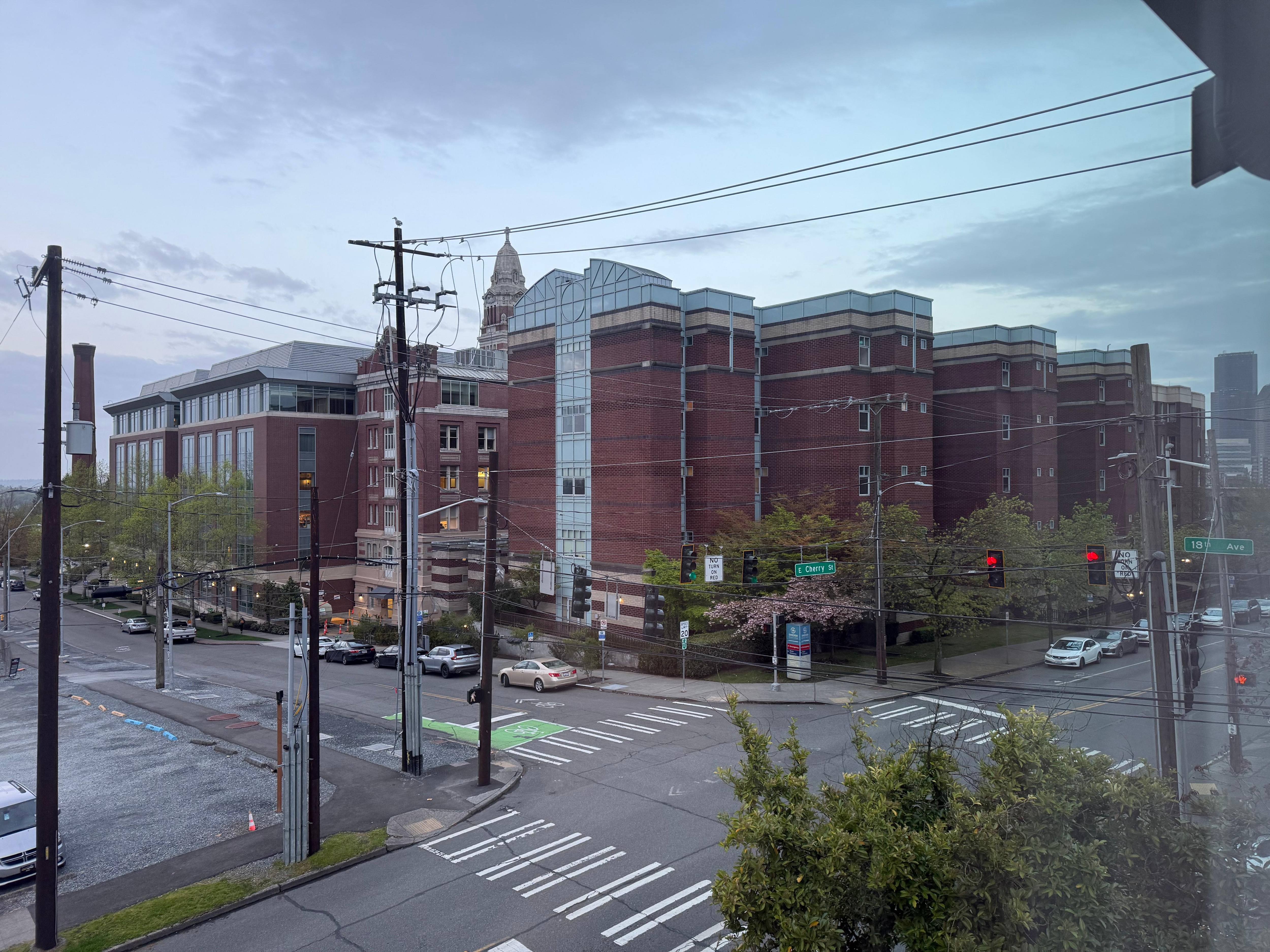 Hospital across the street