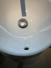 Cracked bathroom sink