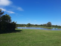 Aussicht von der Veranda auf den See