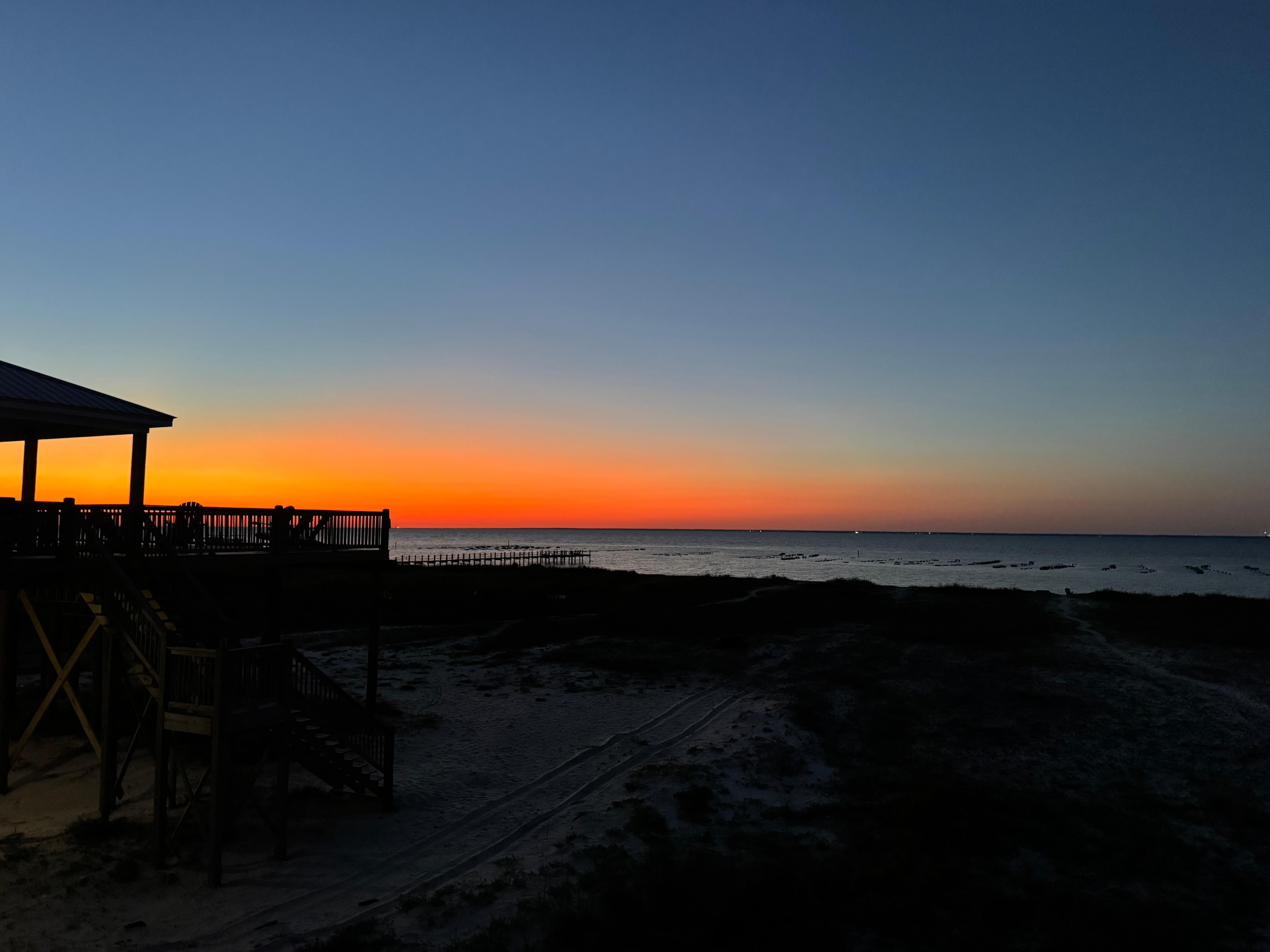 Sunset view from behind the house 