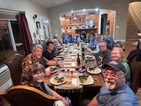 Lots of dining space for 13 adults