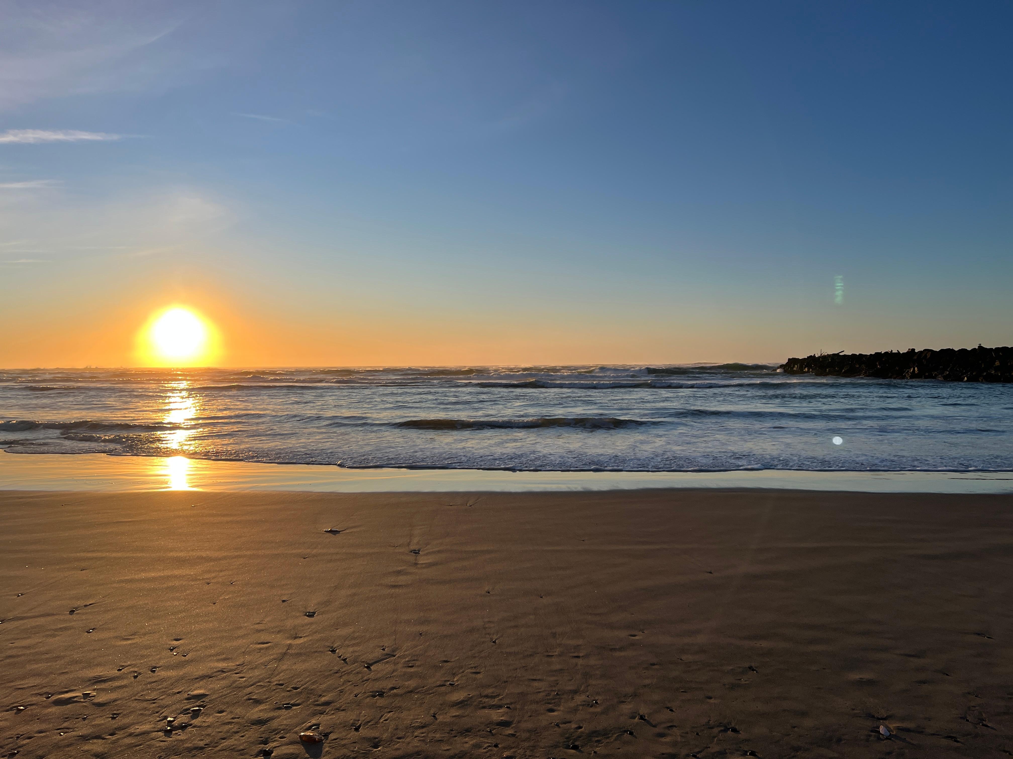 The obligatory sunset photo from in front of the house.