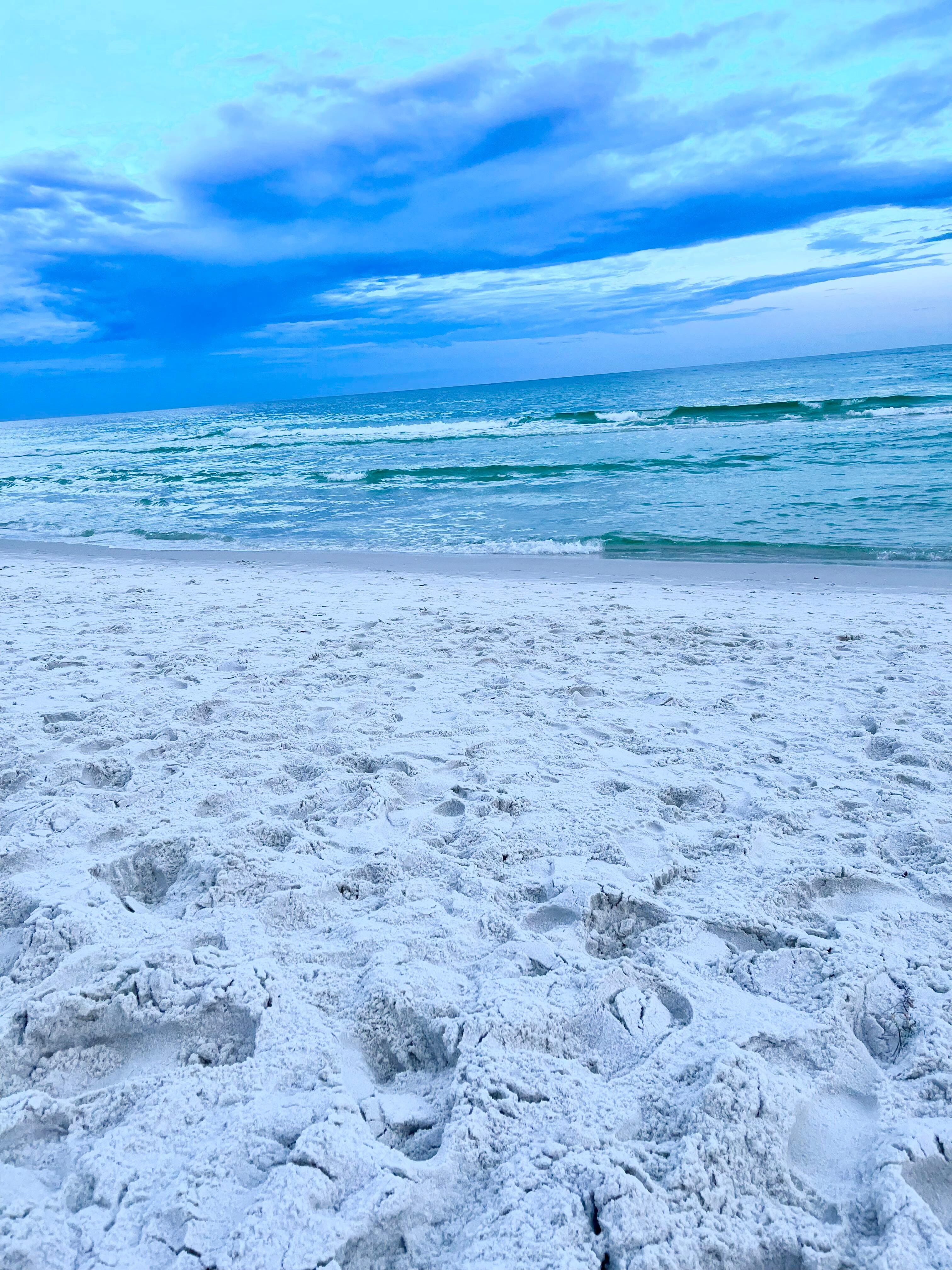 Beach right outside resort 