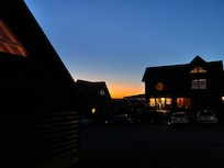 Sunset across the street from the cabin.