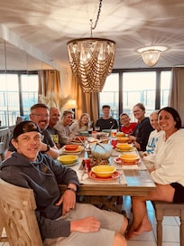 Family dinner of ten.