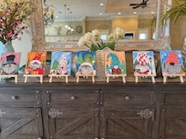 We had our own sip and paint. Plenty of room for all of us.