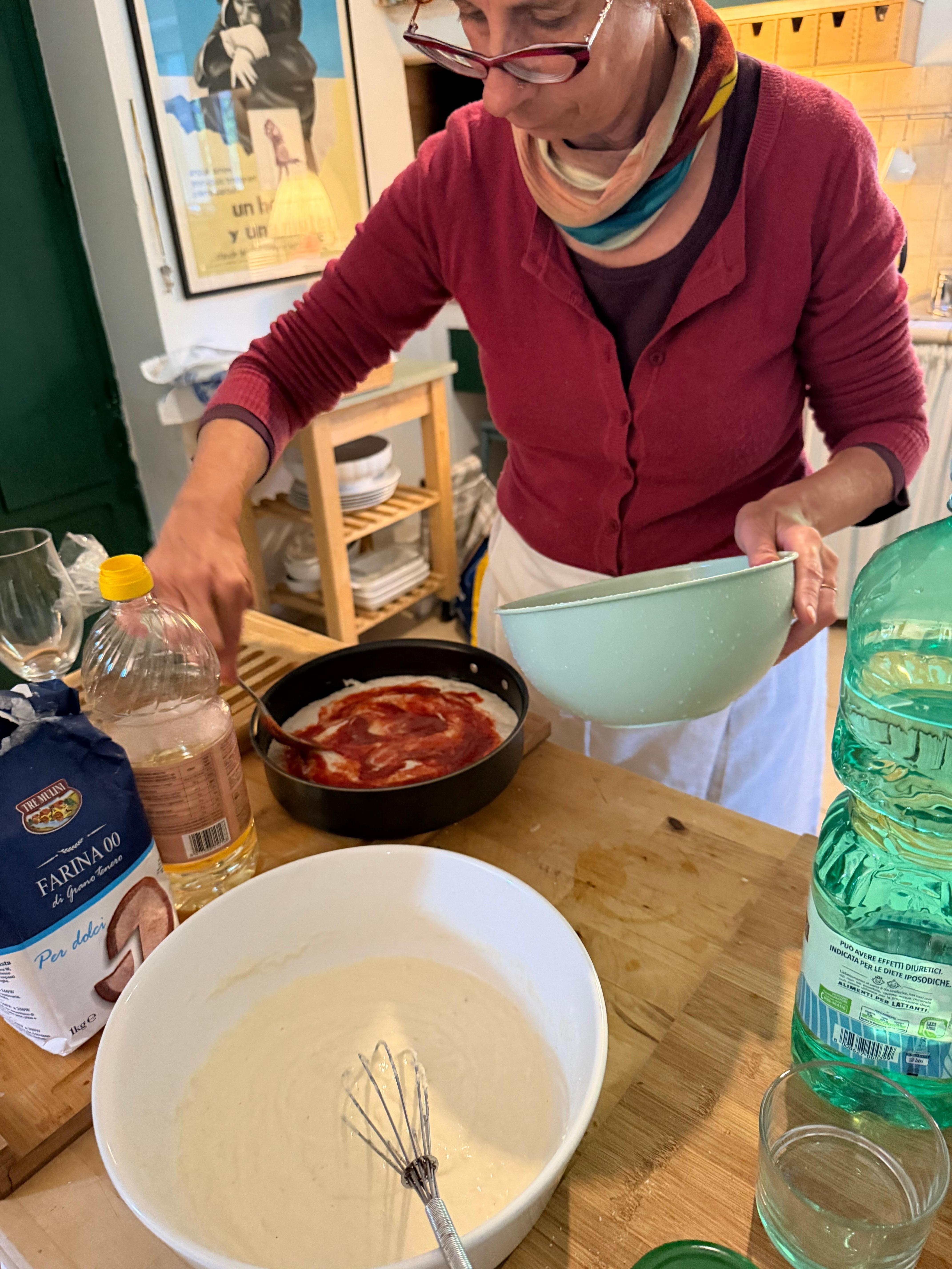 Lesson on making focaccia! 