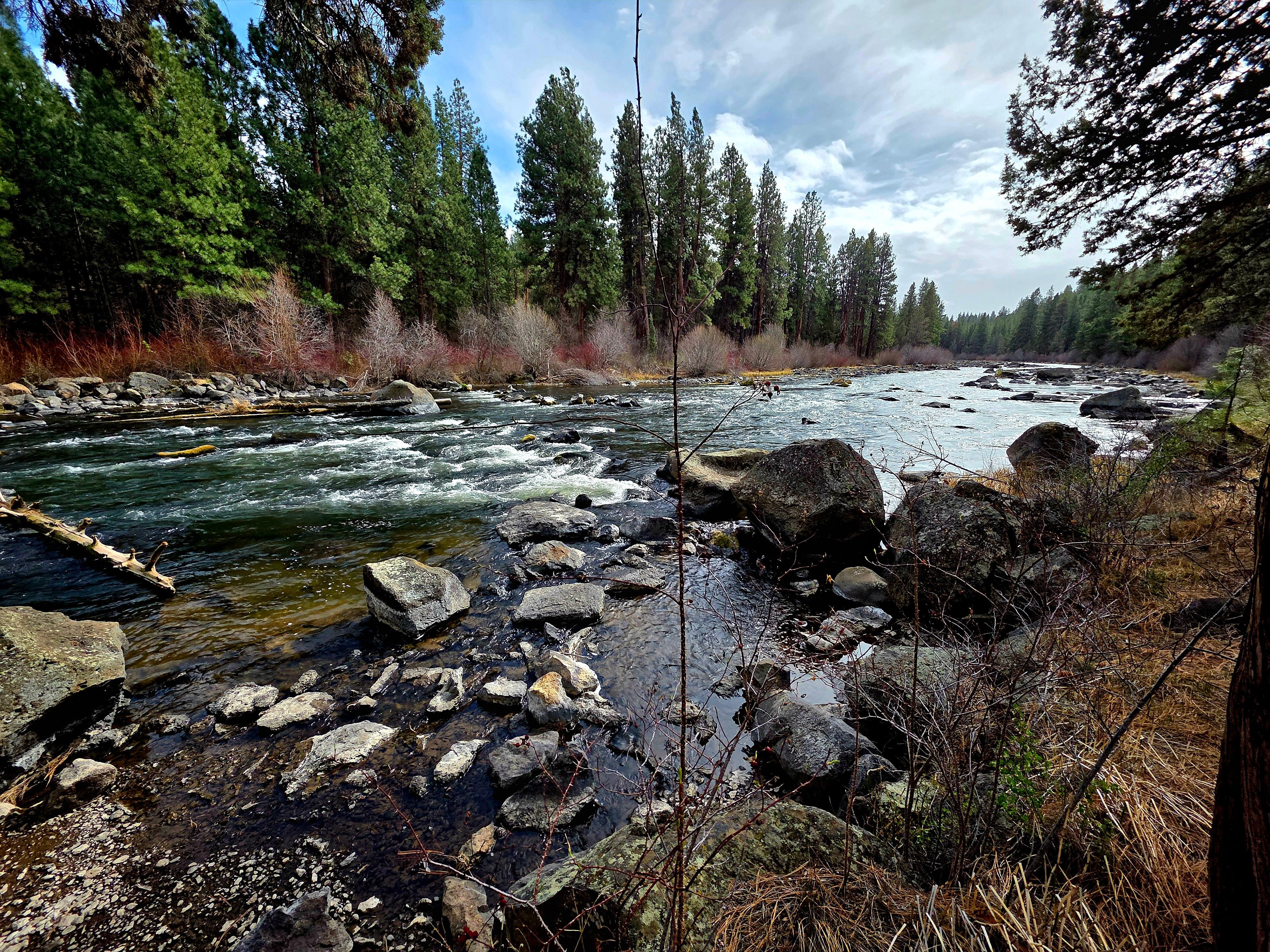 Hiking along the River Trail from the condo