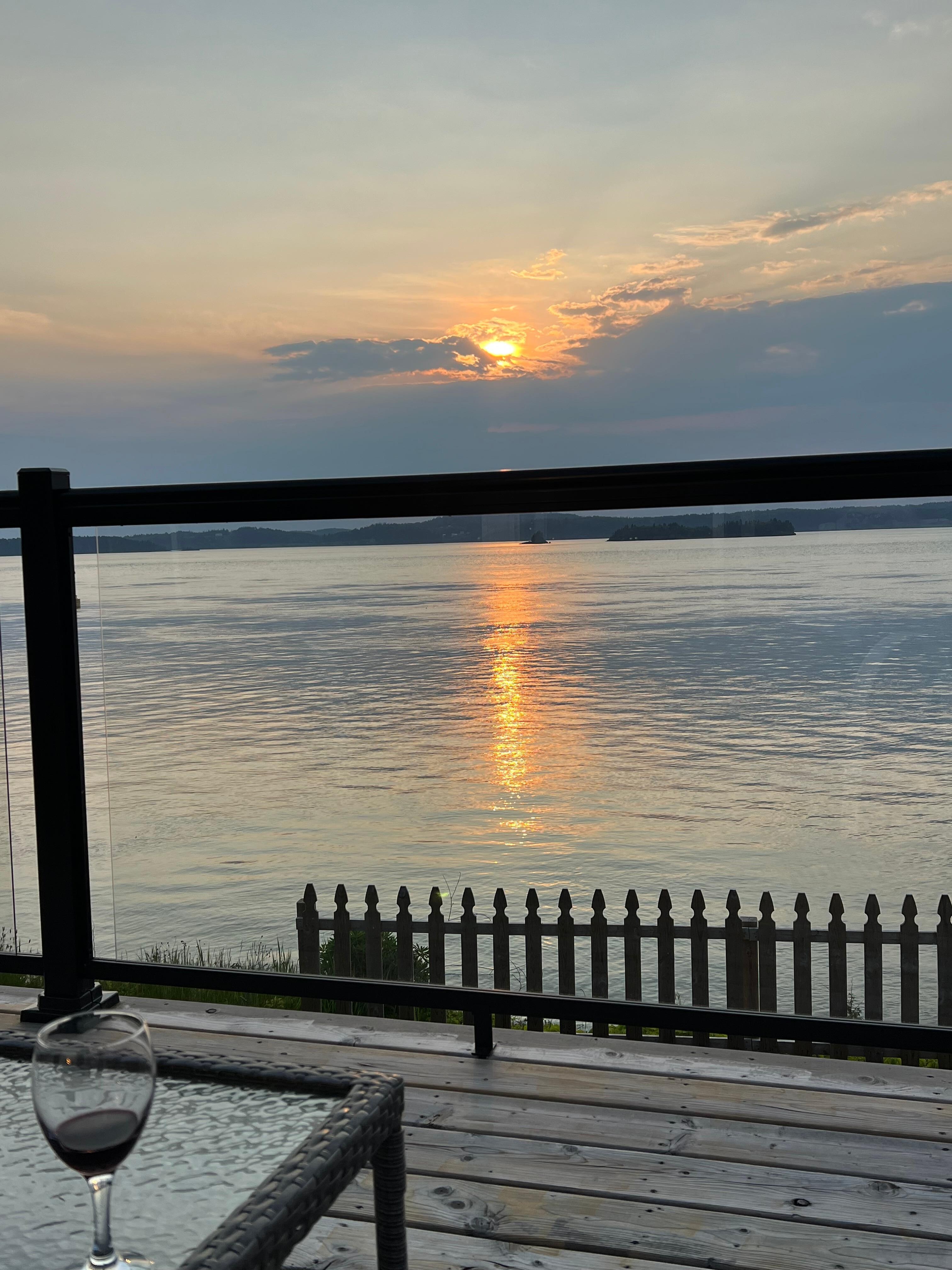 Sunset from the deck