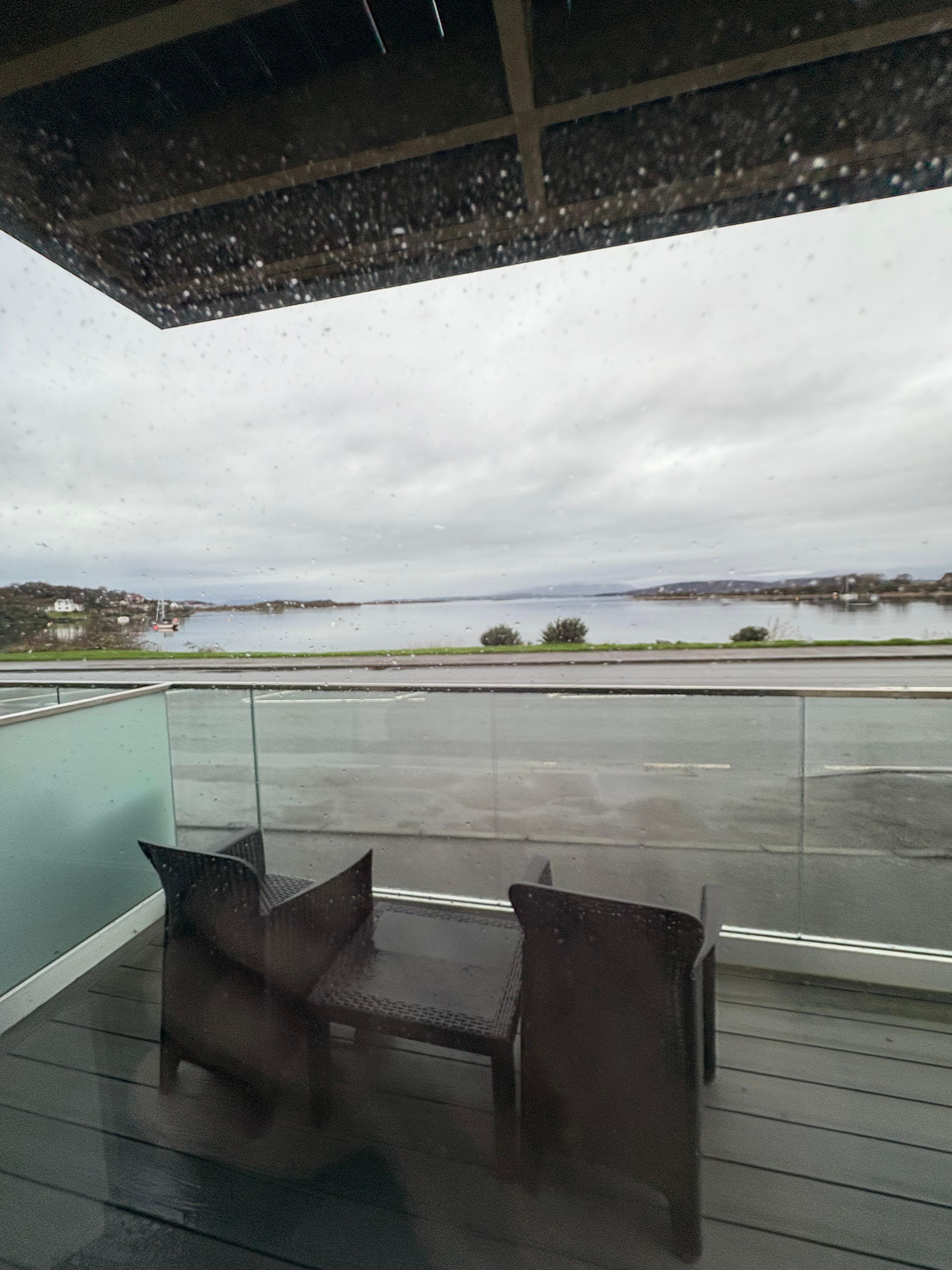 Balcony with a view from our room