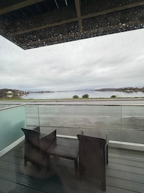 Balcony with a view from our room