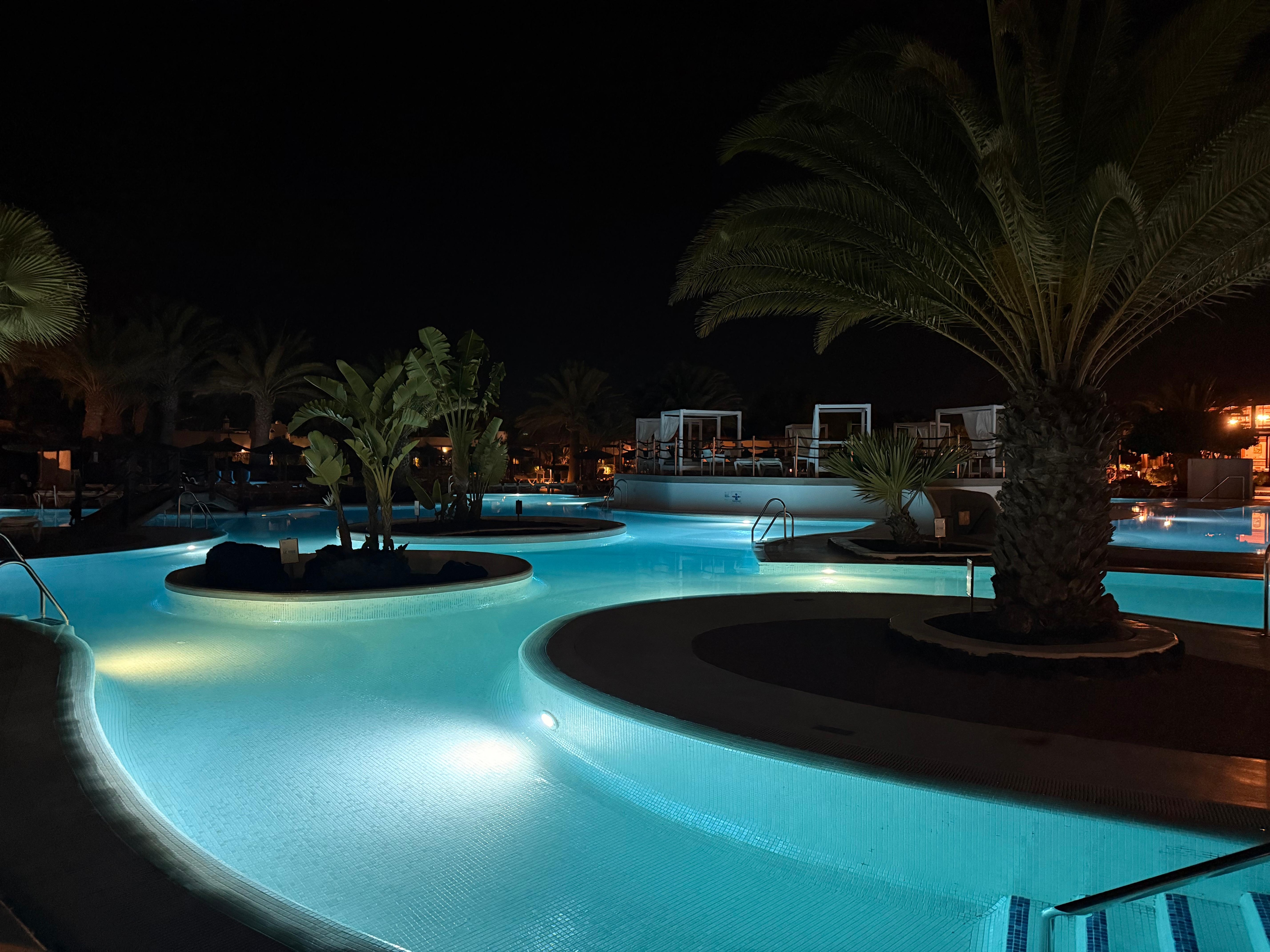 Swimming pool by night