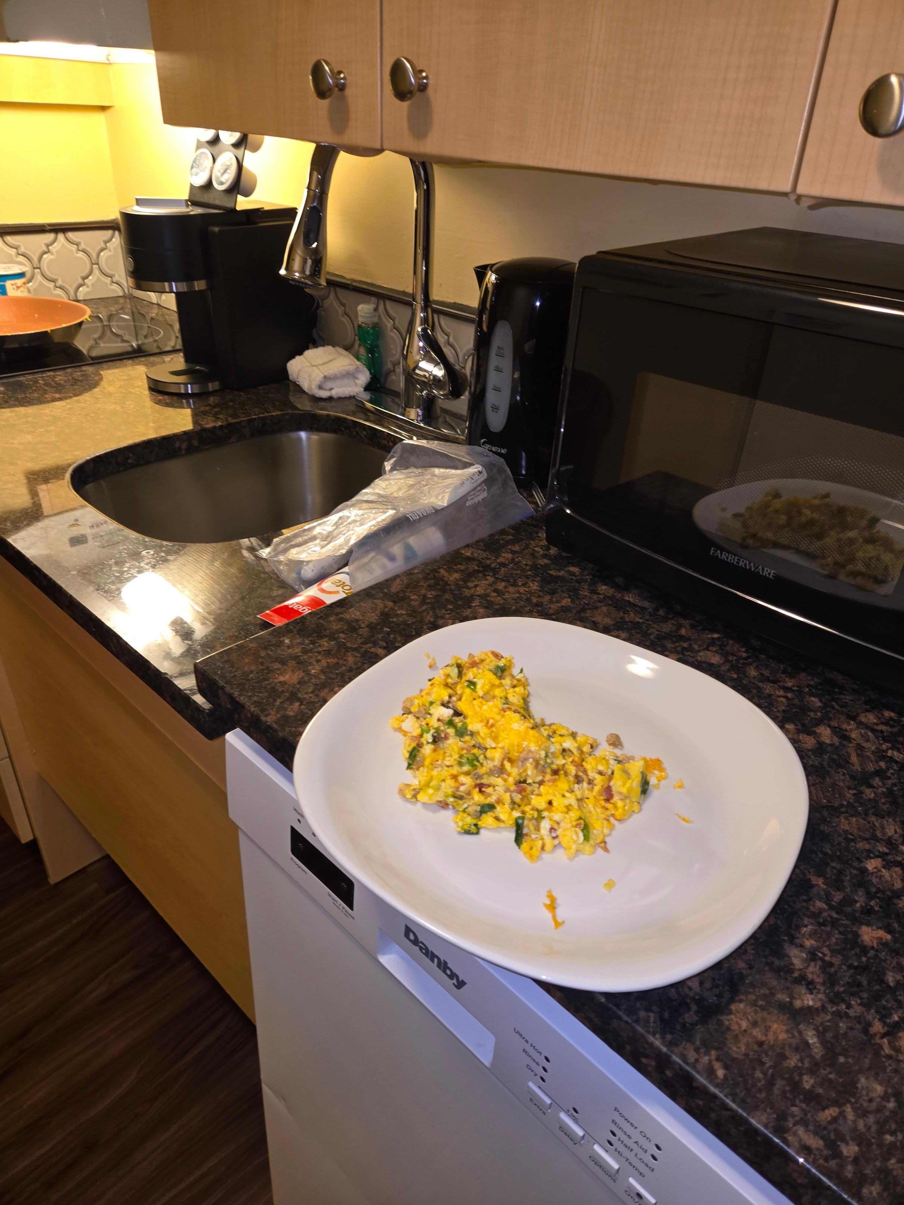 Bought some food and cooked a good meal. 