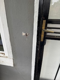 Doorbell missing an and wires sticking out. Not safe for kids.