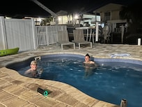 Enjoying the 95 degree pool