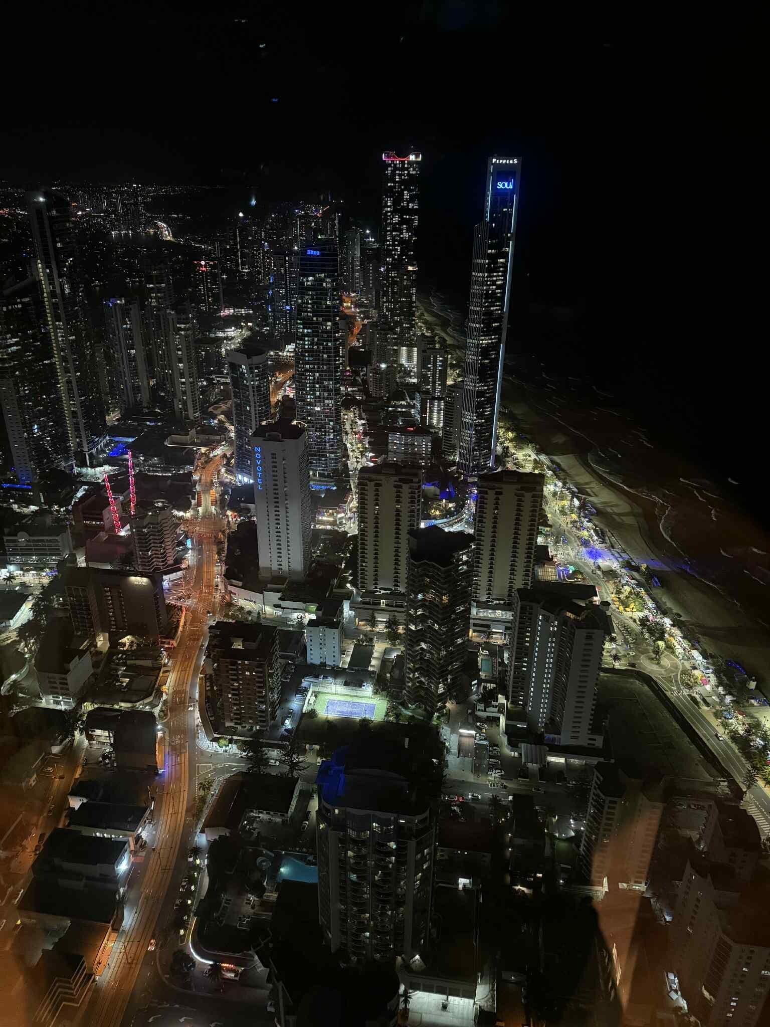 Night view from room