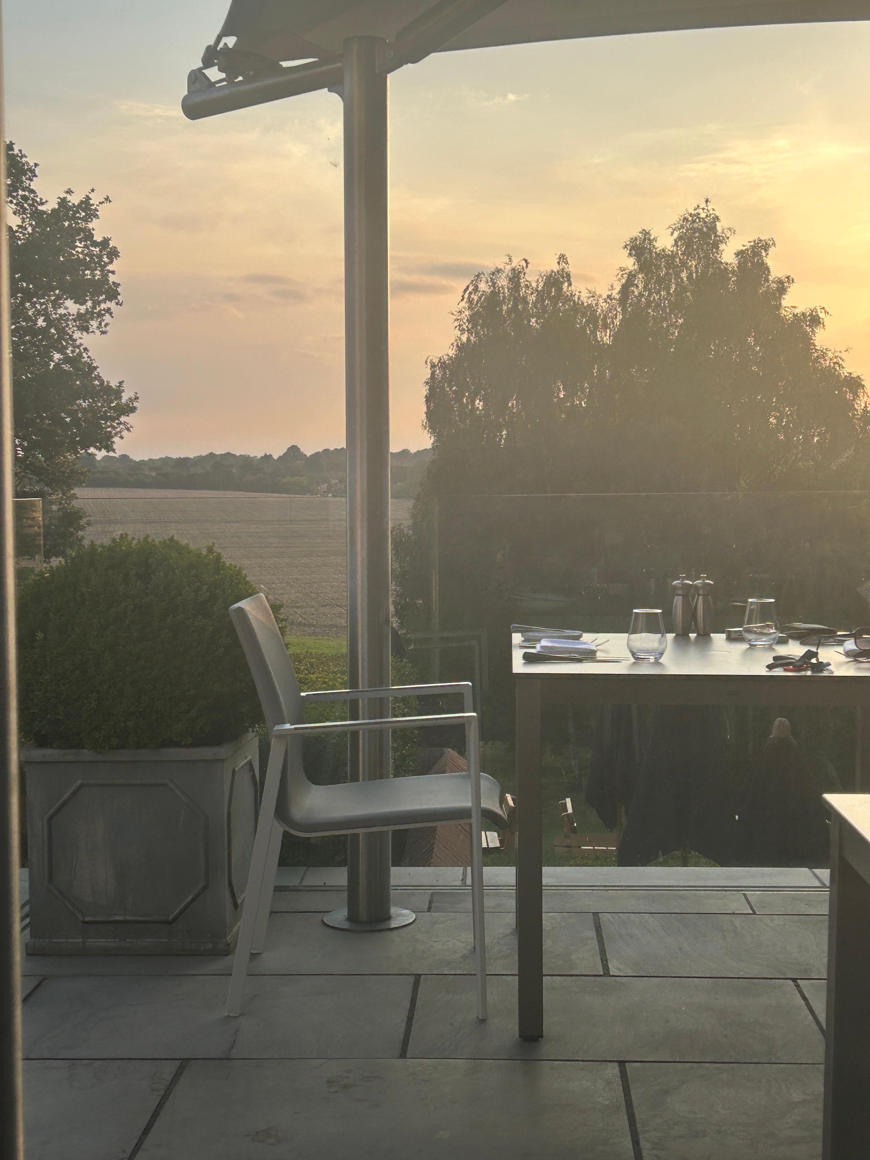 Sunset over the fields