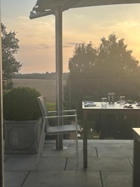 Sunset over the fields