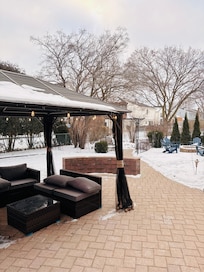 The backyard was a DREAM! We need to come back during the summer.