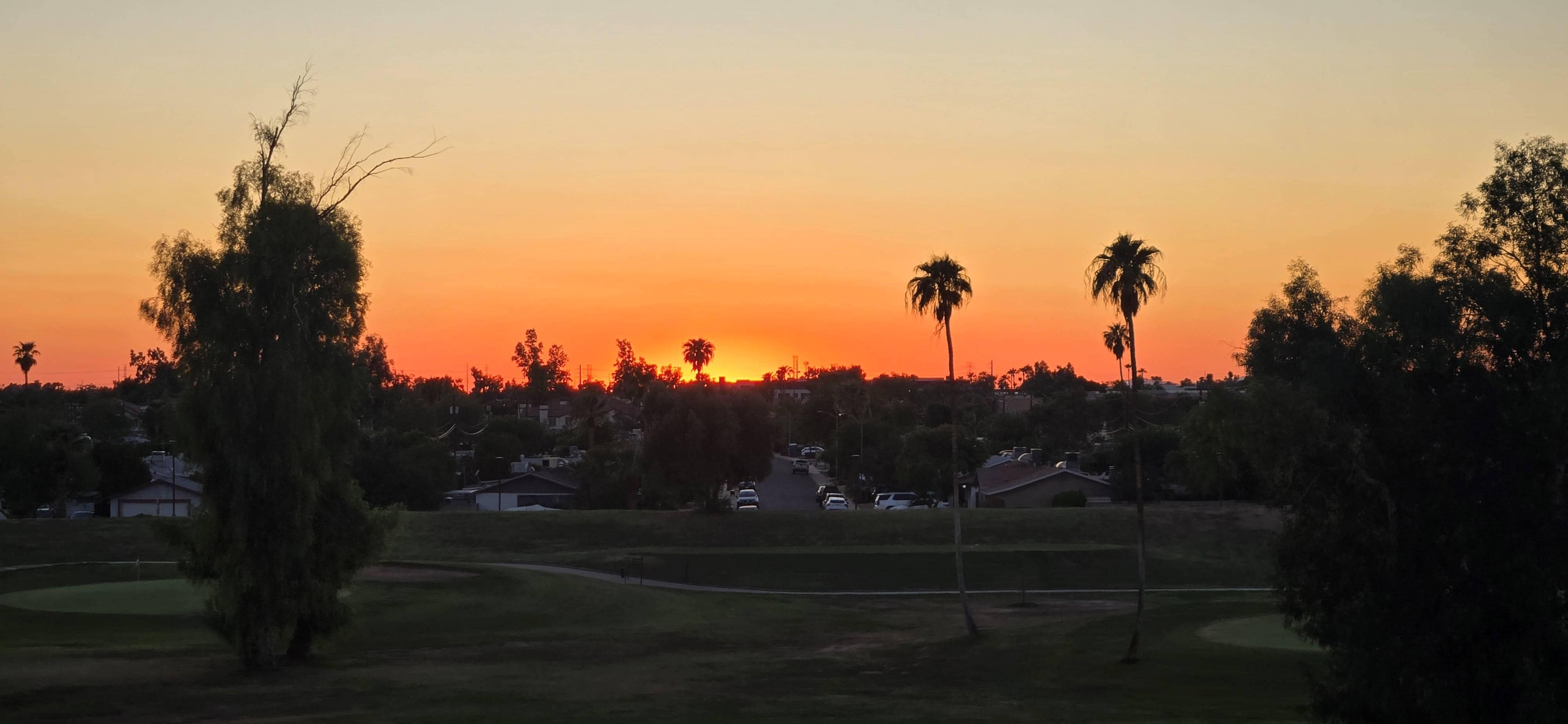 Balcony view of sunset before the rain.