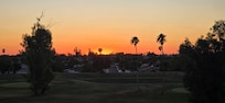 Balcony view of sunset before the rain.