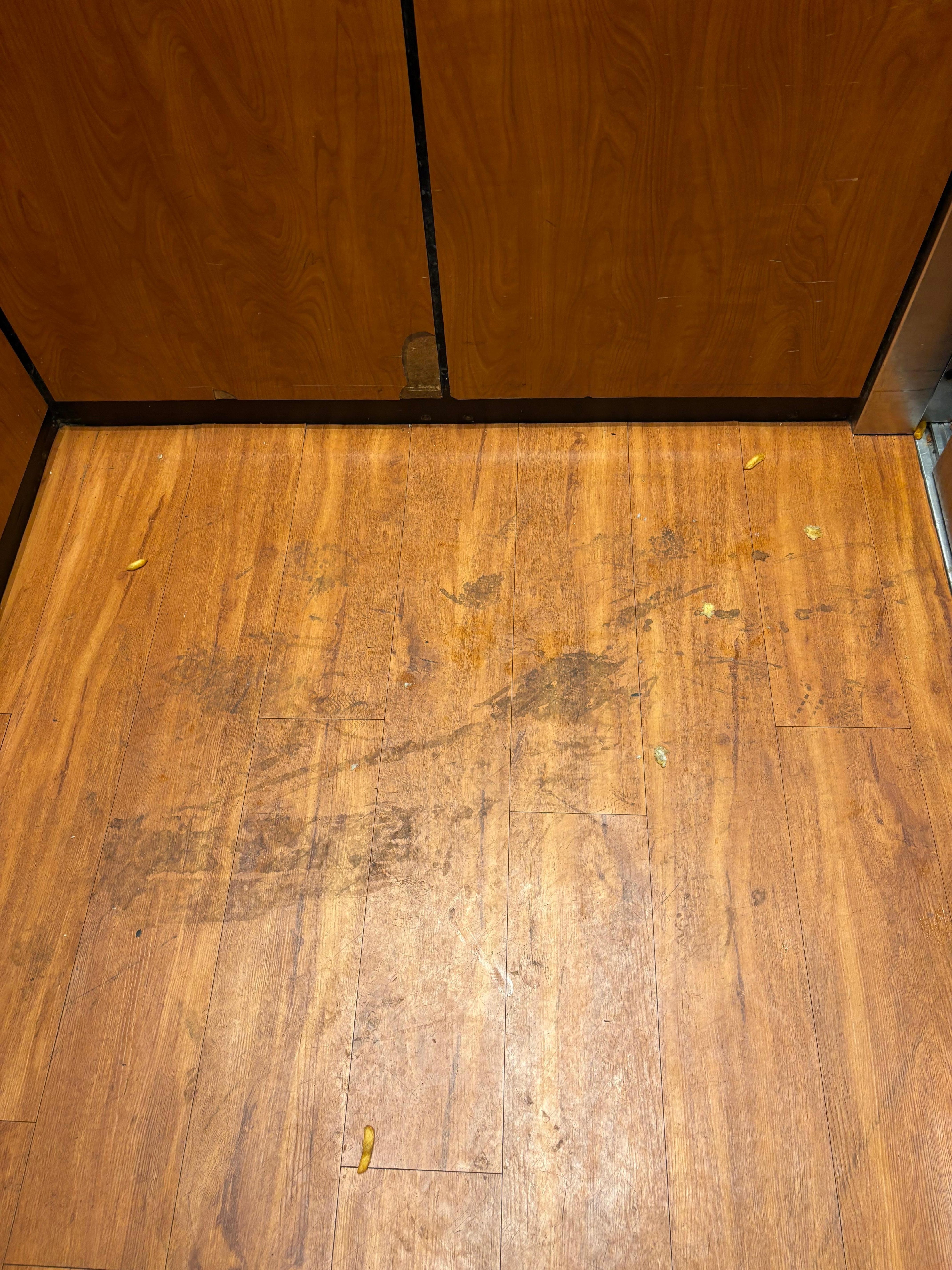 Dried urine with dirt mixed in