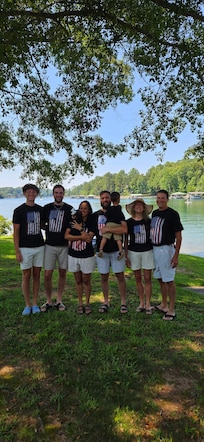 Fun family at the lake on the 4th