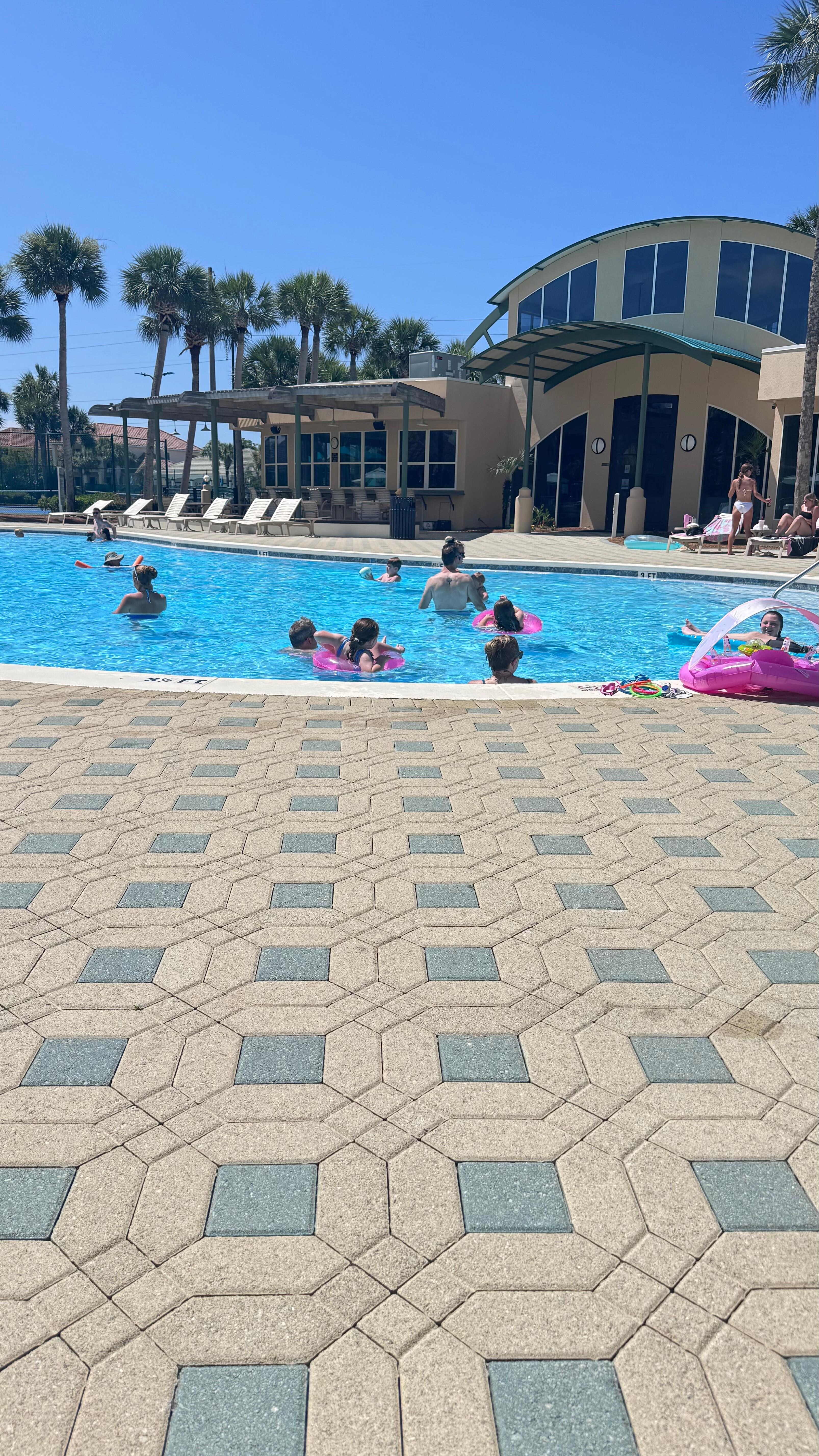 Pool was never too crowded!