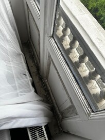 Dirty windows and floor