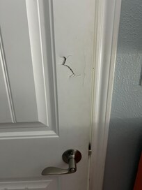 Broken door.