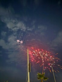 Fireworks on the beach