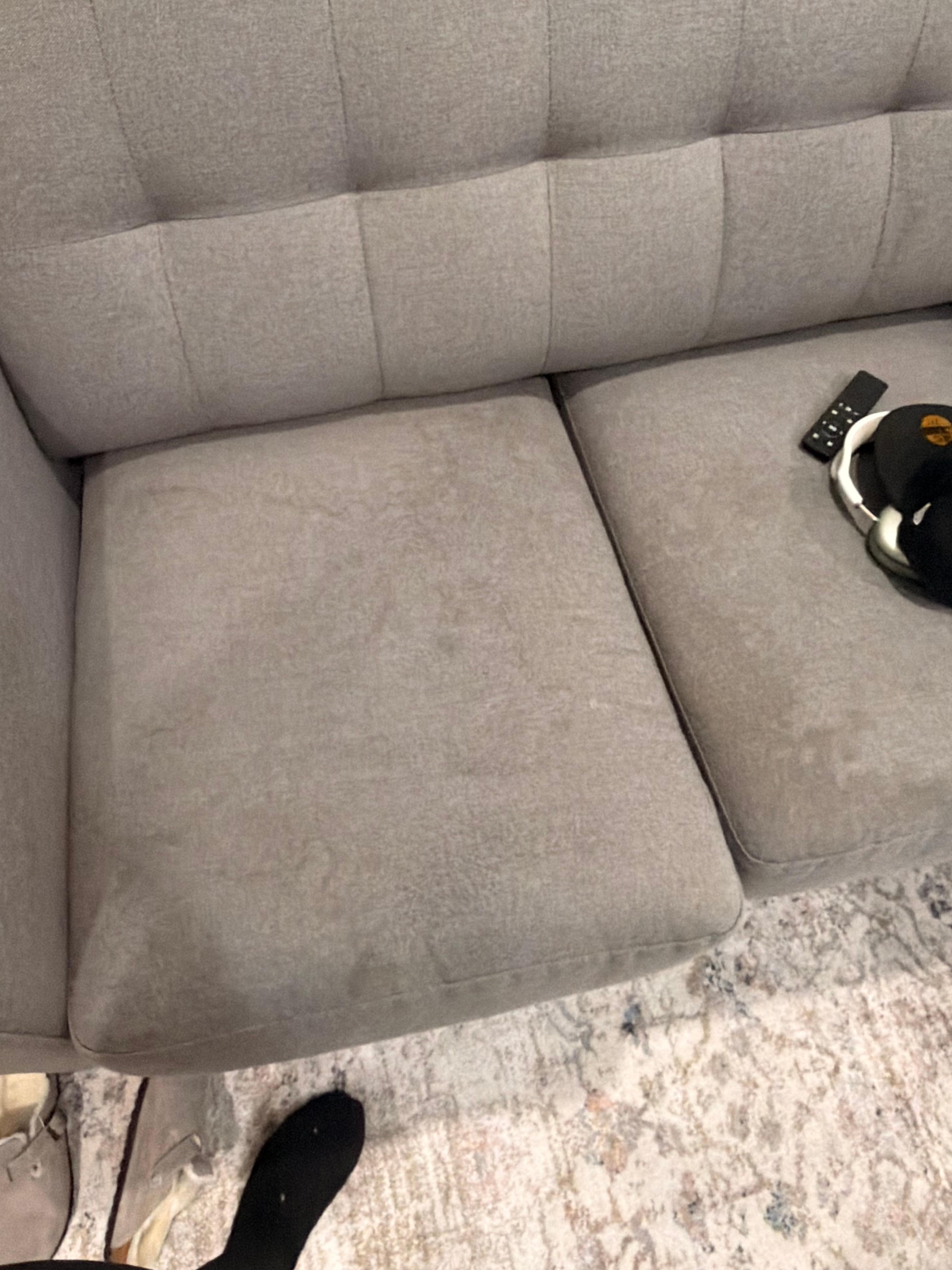 The couch with a pull out bed 