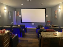 Movies in the media room.