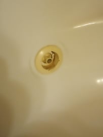 Jacuzzi bathtub was filthy, the faucet ran