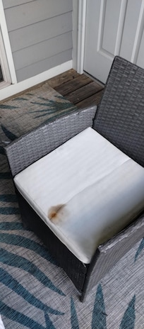 Stains on cushions