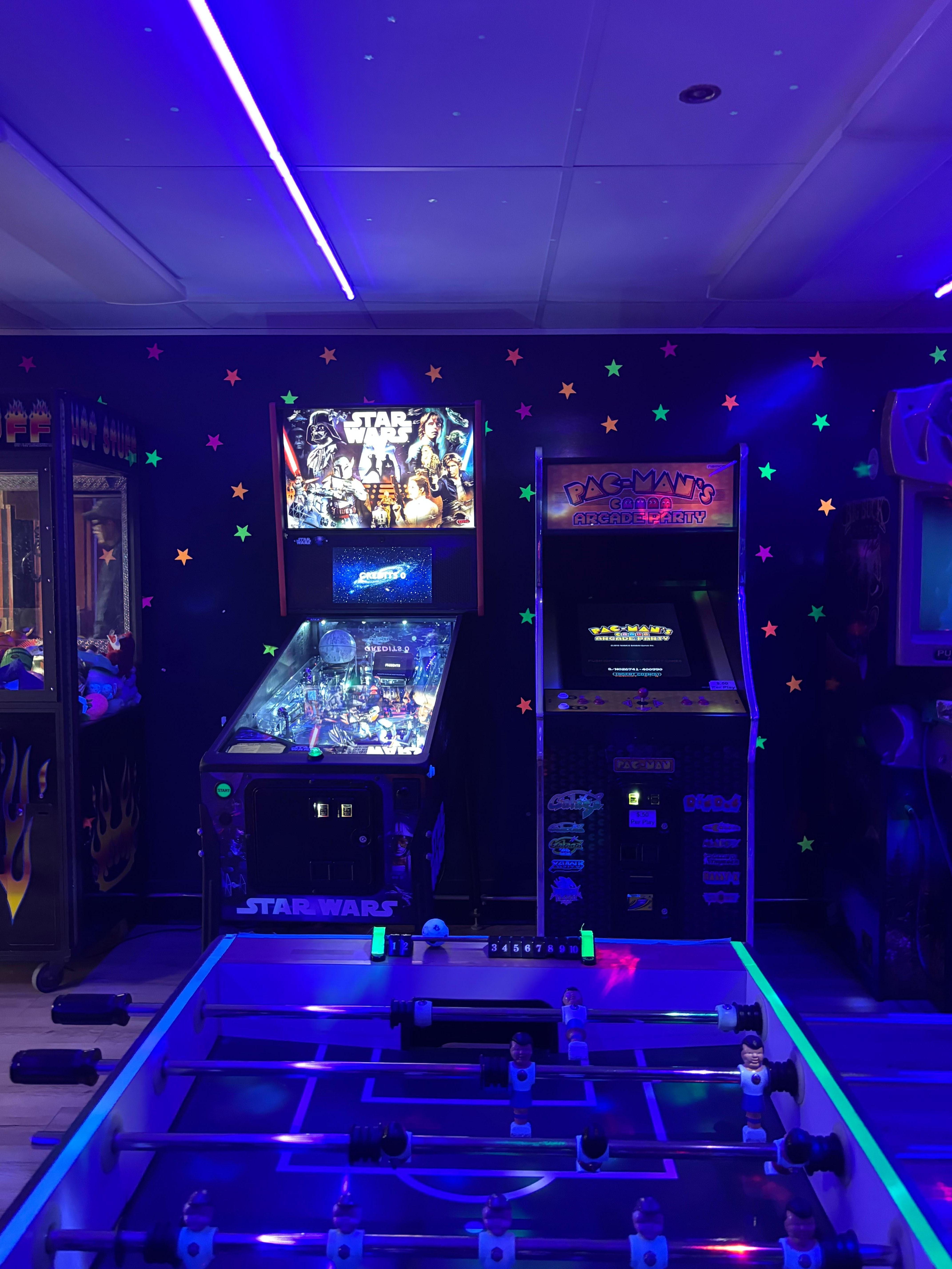 Retro arcade at the community center.