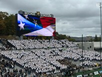 The cadets at the football game