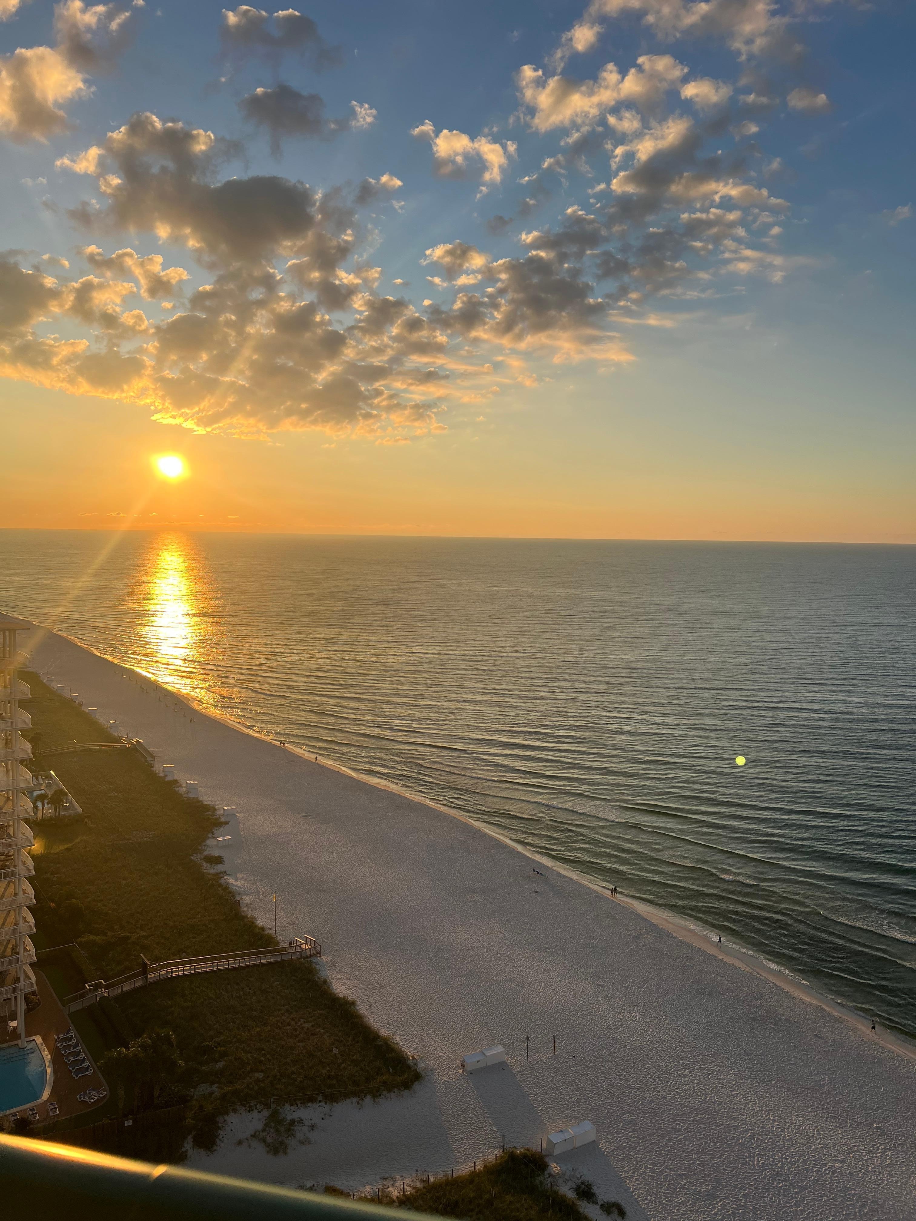 From the balcony of the condo.  Look what God created for us to enjoy!