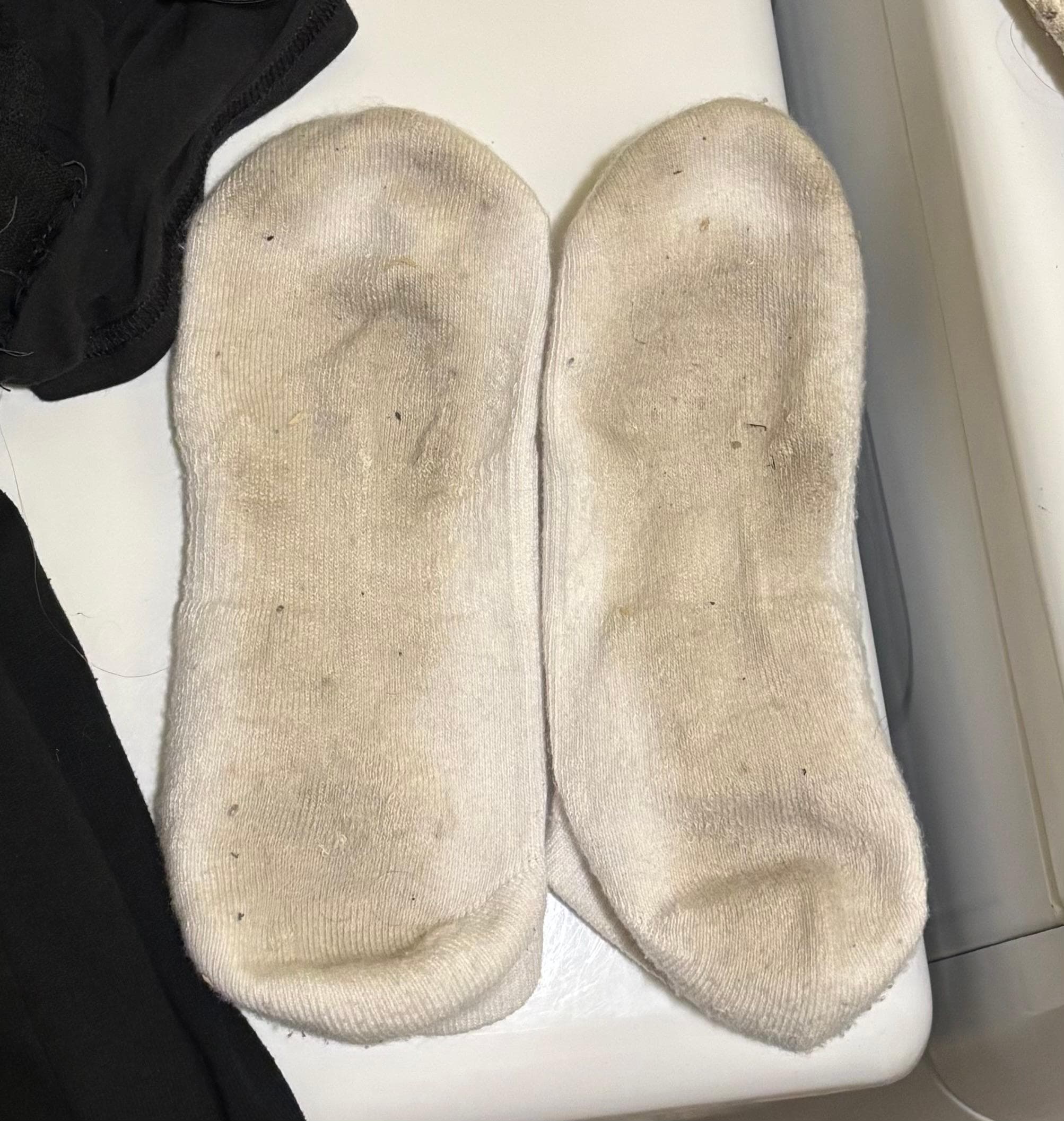 Socks worn in the house one night