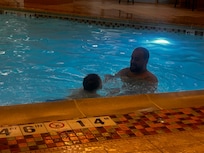 Kids enjoyed the pool area and met new friends