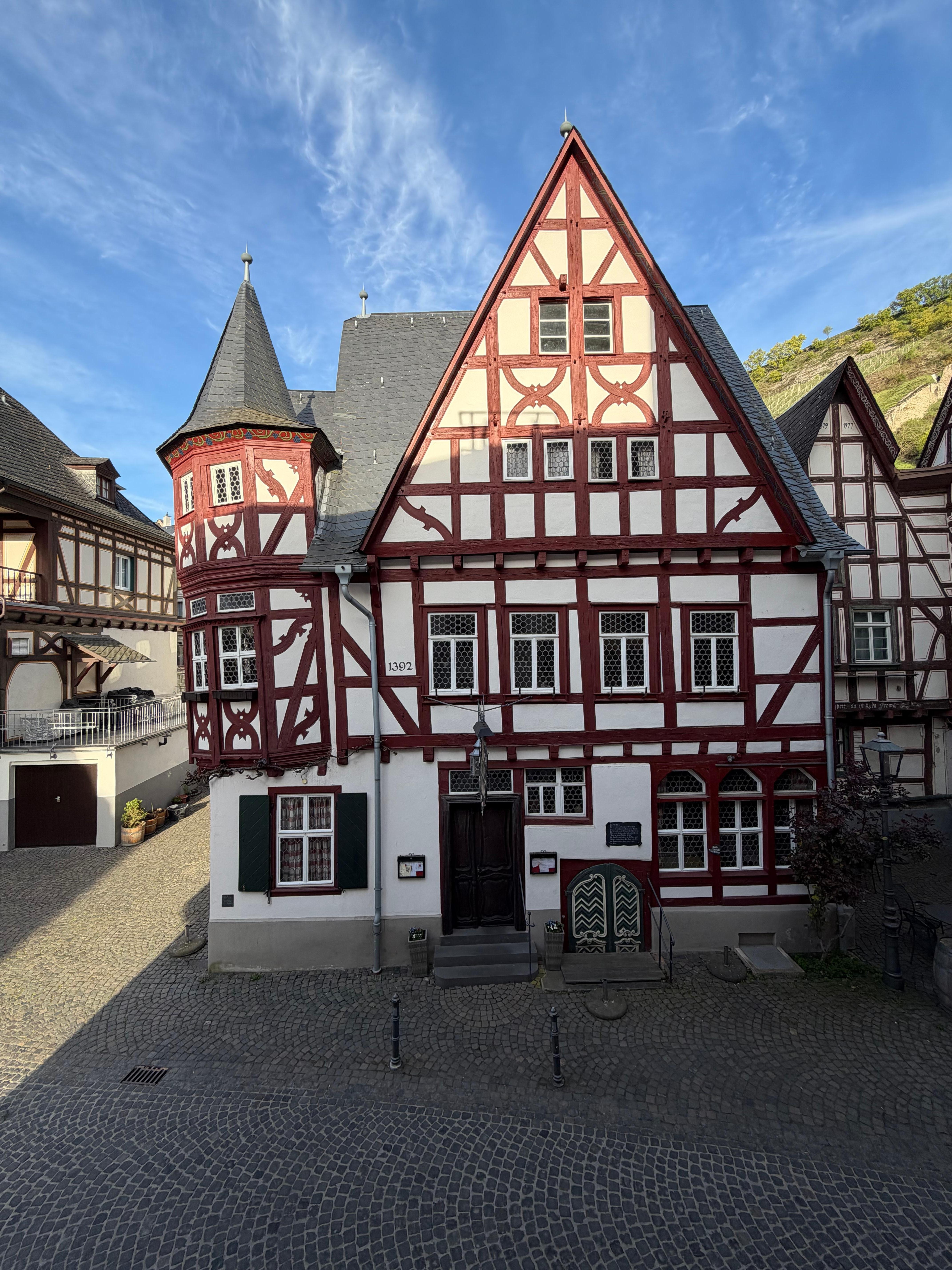 The oldest house in Bacharach right across the street.