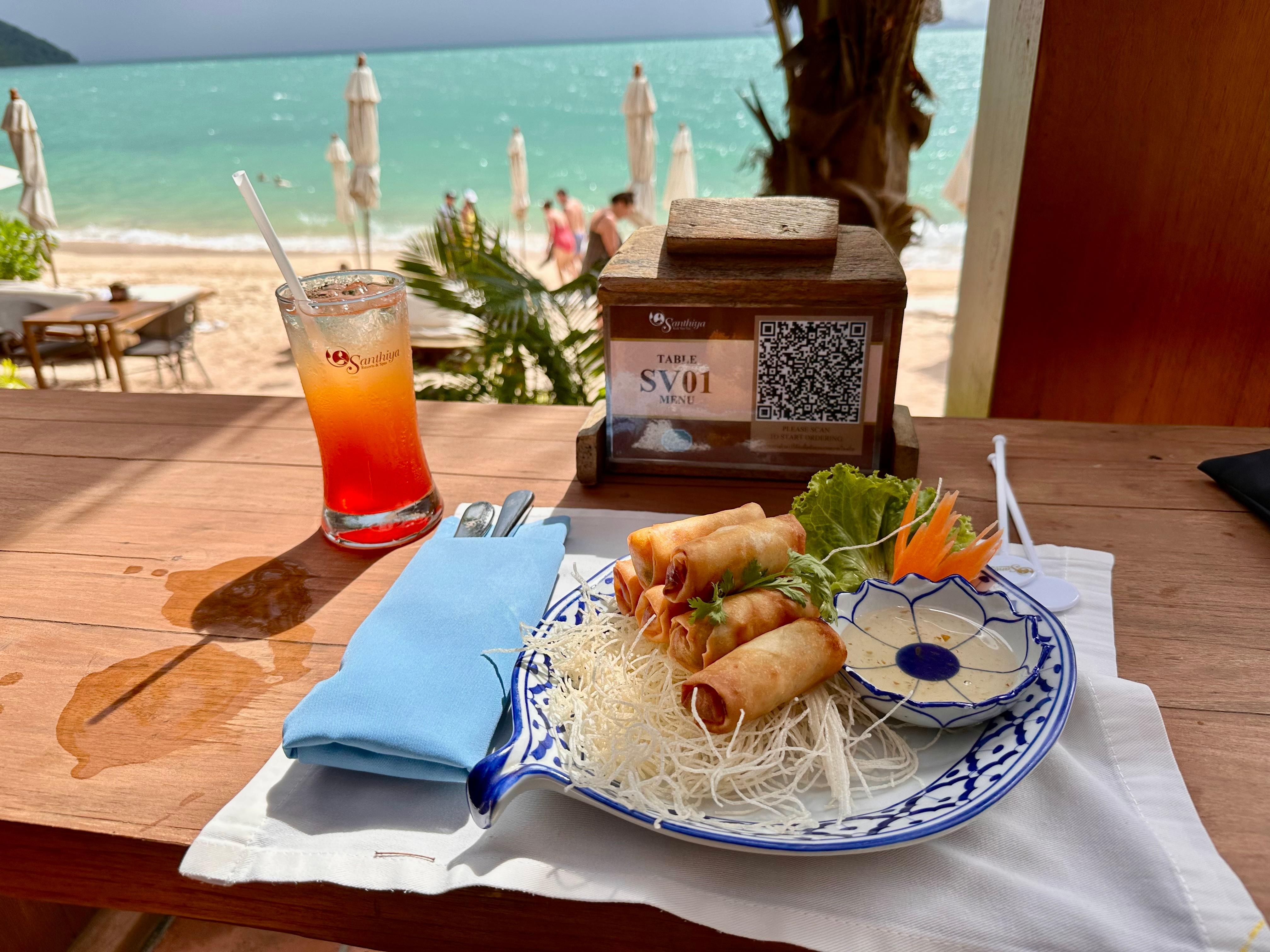 Best veggie egg rolls overlooking another great view! 