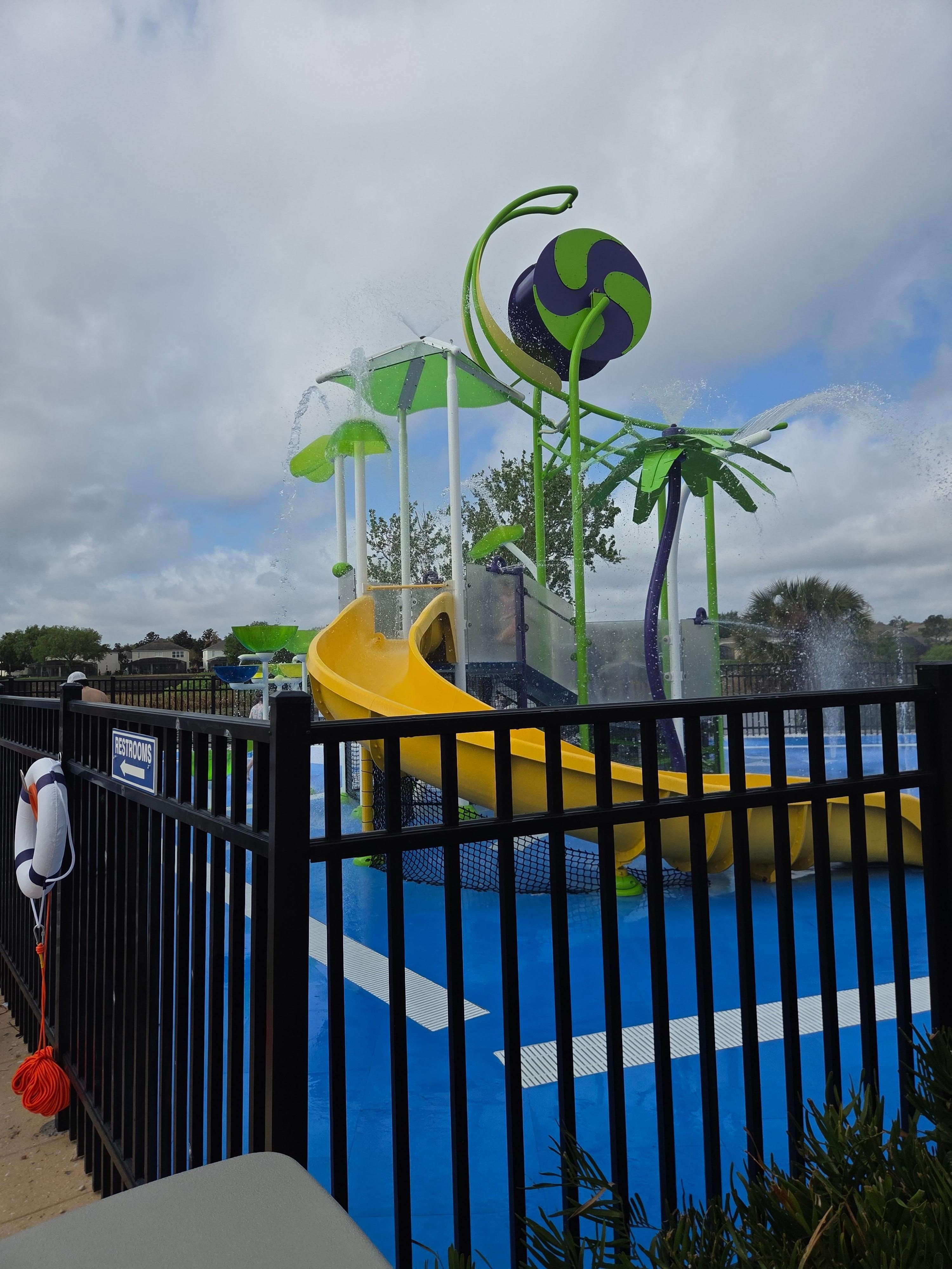 Super fun kids area at pool. 