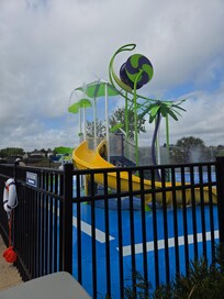 Super fun kids area at pool.