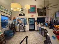 Lobby with art for sale