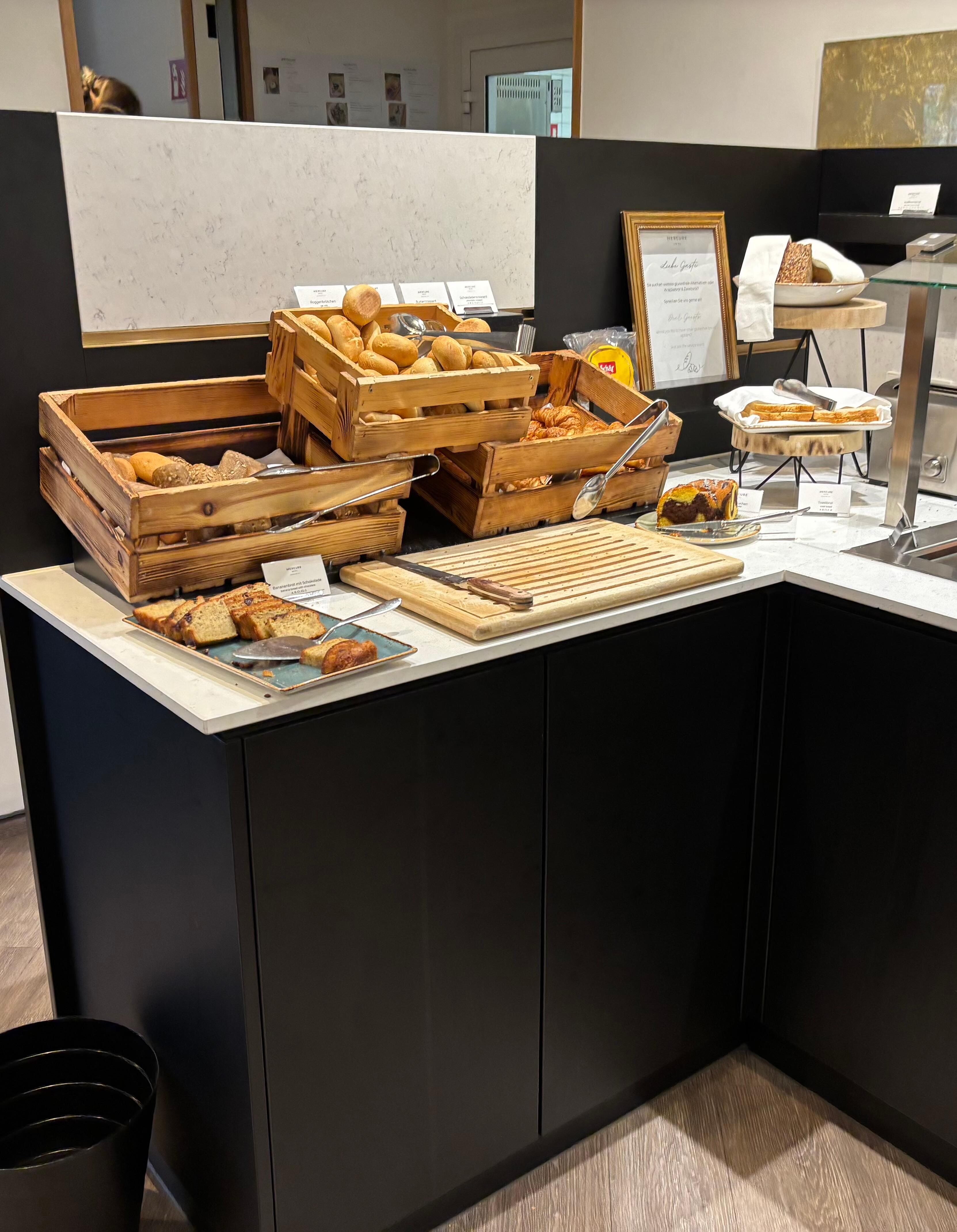 Bread station. Rotating special treats - Laugen Brötchen were my favourites. 
