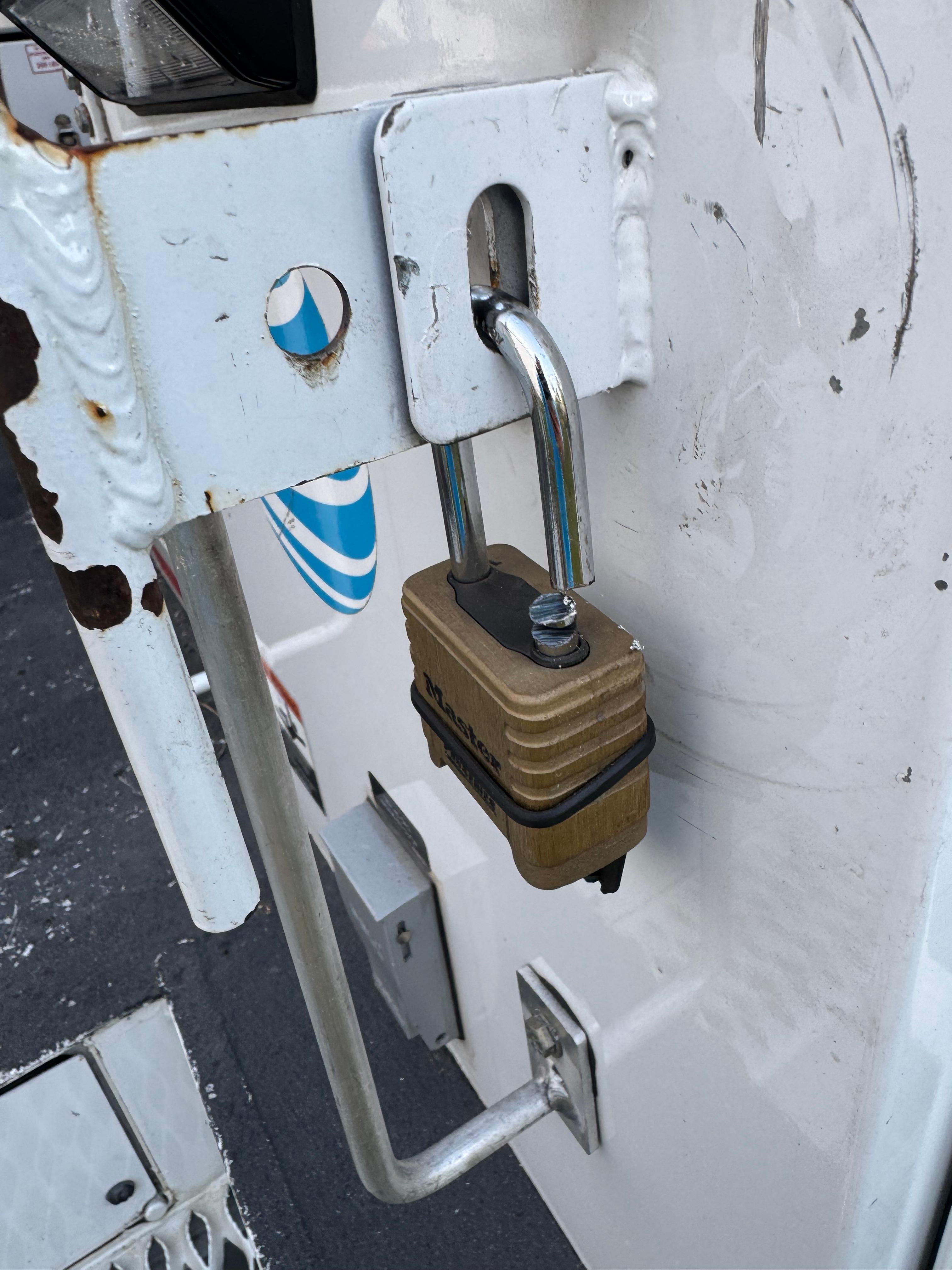 Locks cut from parking lot